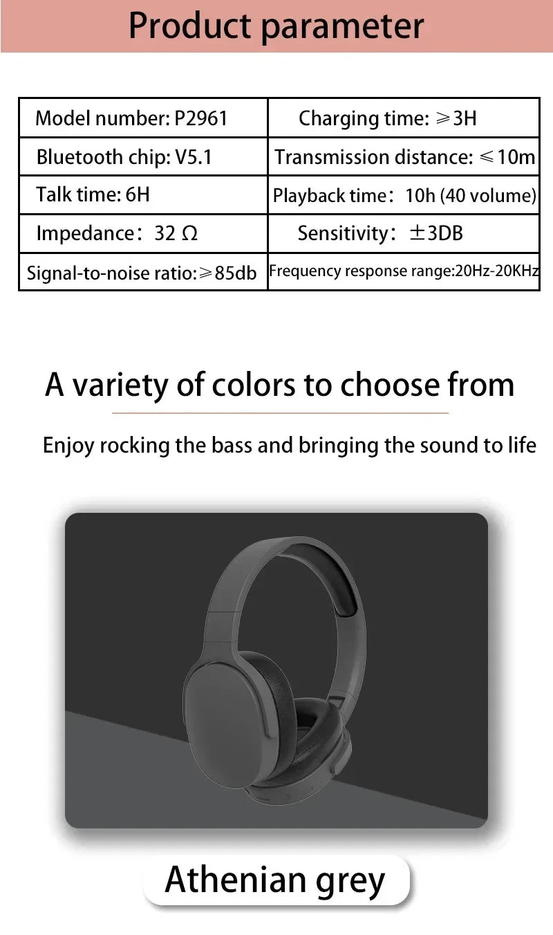 Xiaomi Mijia Fones de ouvido sem fio P2961 Bluetooth 5.3 Dobrável 9D HIFI Fone de ouvido