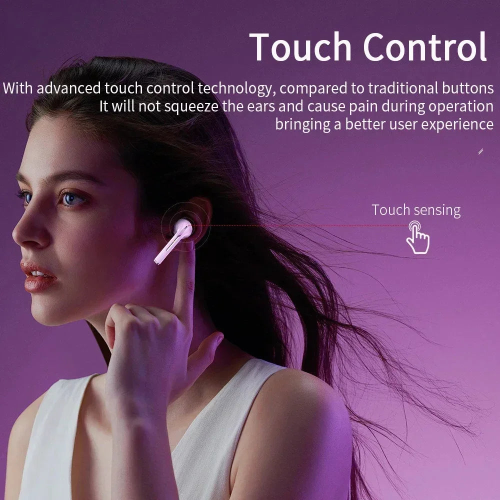 Fone de ouvido sem fio Xiaomi J18 com cancelamento de ruído, estéreo de alta fidelidade para jogos com microfone TWS, fones de ouvido intra-auriculares à prova d'água