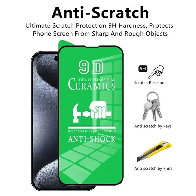 5Pcs HD Soft Ceramic Film For iPhone 15 11 12 13 14 Pro Max 8 16 Plus Screen Protector For IPhone 13 Mini XS MAX X XR Not Glass